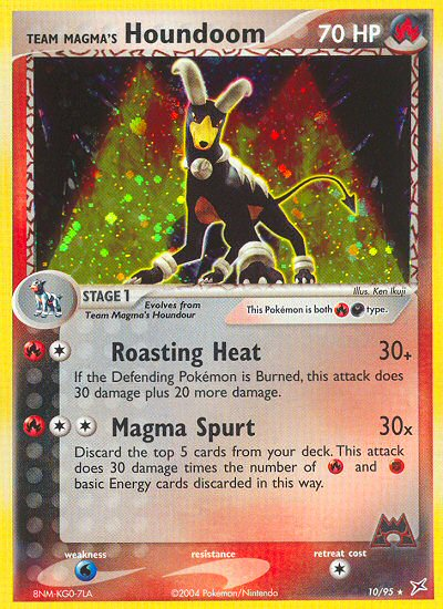 Team Magma's Houndoom – Team Magma vs Team Aqua 10/95 Pokémon card