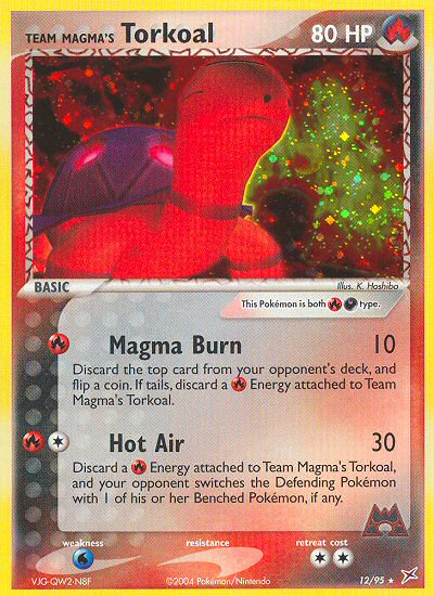 Team Magma's Torkoal – Team Magma vs Team Aqua 12/95 Pokémon card