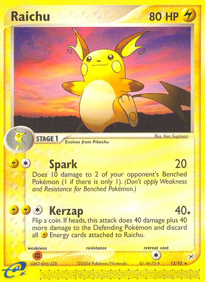 Raichu – Team Magma vs Team Aqua 13/95 Pokémon card
