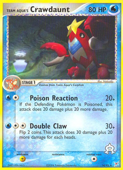 Team Aqua's Crawdaunt – Team Magma vs Team Aqua 14/95 Pokémon card
