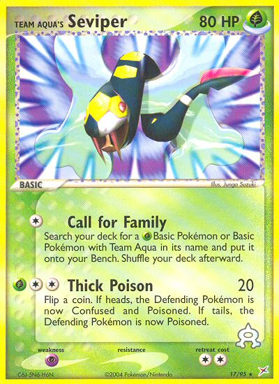 Team Aqua's Seviper – Team Magma vs Team Aqua 17/95 Pokémon card