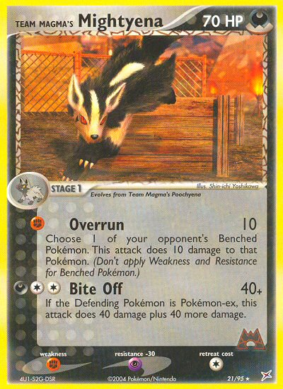 Team Magma's Mightyena – Team Magma vs Team Aqua 21/95 Pokémon card
