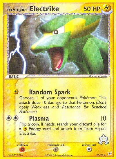 Team Aqua's Electrike – Team Magma vs Team Aqua 27/95 Pokémon card