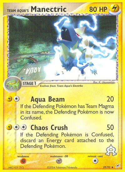 Team Aqua's Manectric – Team Magma vs Team Aqua 29/95 Pokémon card