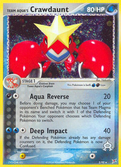 Team Aqua's Crawdaunt – Team Magma vs Team Aqua 2/95 Pokémon card