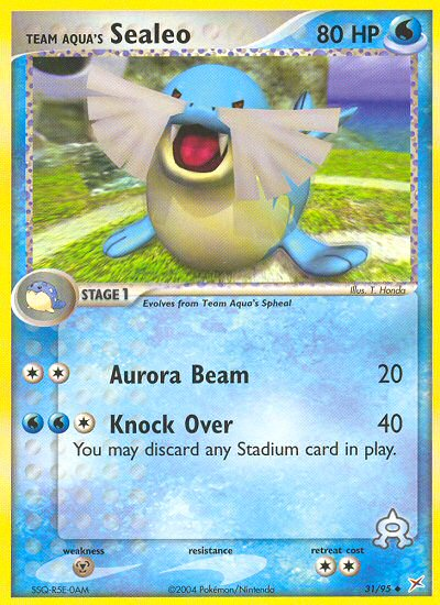 Team Aqua's Sealeo – Team Magma vs Team Aqua 31/95 Pokémon card