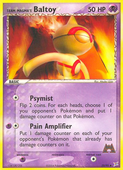 Team Magma's Baltoy – Team Magma vs Team Aqua 32/95 Pokémon card