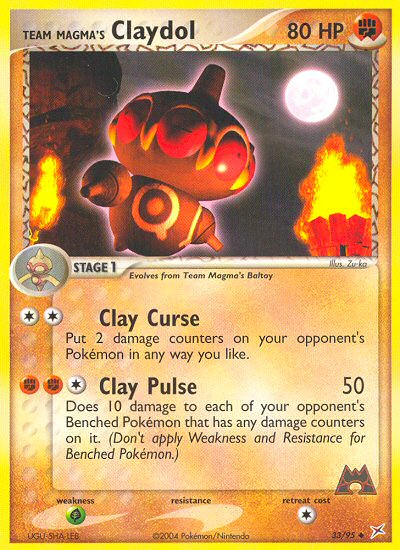 Team Magma's Claydol – Team Magma vs Team Aqua 33/95 Pokémon card