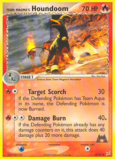 Team Magma's Houndoom – Team Magma vs Team Aqua 34/95 Pokémon card