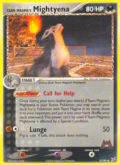 Team Magma's Mightyena – Team Magma vs Team Aqua 37/95 Pokémon card