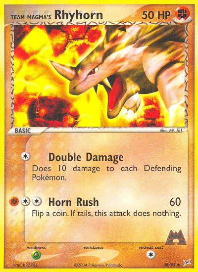 Team Magma's Rhyhorn – Team Magma vs Team Aqua 38/95 Pokémon card