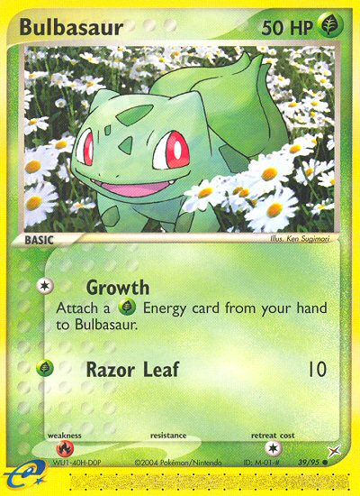 Bulbasaur – Team Magma vs Team Aqua 39/95 Pokémon card