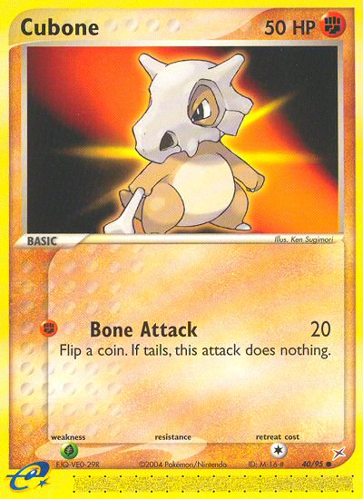 Cubone – Team Magma vs Team Aqua 40/95 Pokémon card