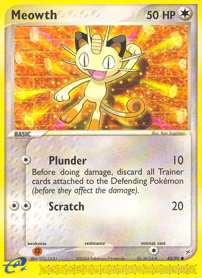 Meowth – Team Magma vs Team Aqua 42/95 Pokémon card