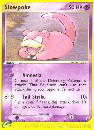 Slowpoke – Team Magma vs Team Aqua 45/95 Pokémon card