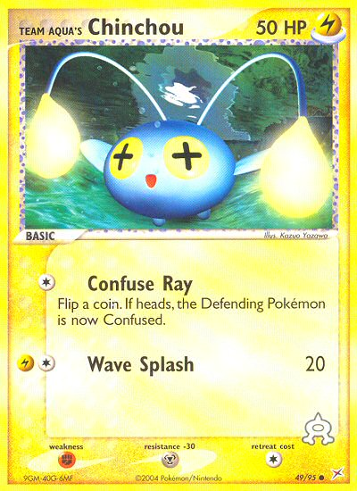 Team Aqua's Chinchou – Team Magma vs Team Aqua 49/95 Pokémon card