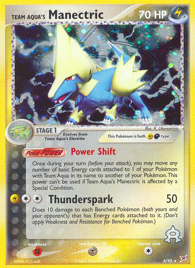 Team Aqua's Manectric – Team Magma vs Team Aqua 4/95 Pokémon card