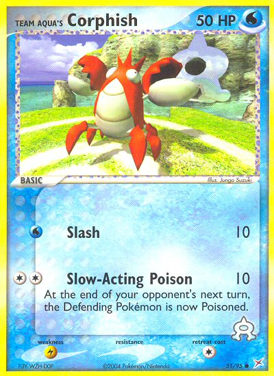 Team Aqua's Corphish – Team Magma vs Team Aqua 51/95 Pokémon card