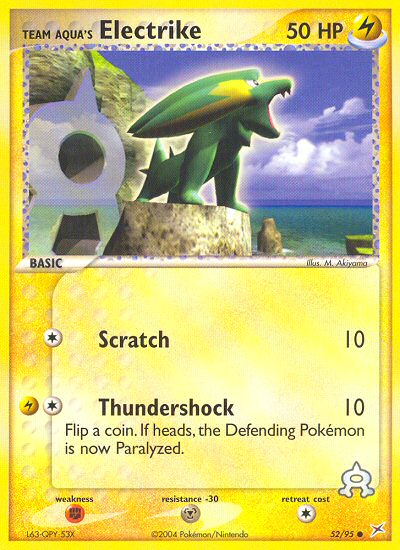 Team Aqua's Electrike – Team Magma vs Team Aqua 52/95 Pokémon card