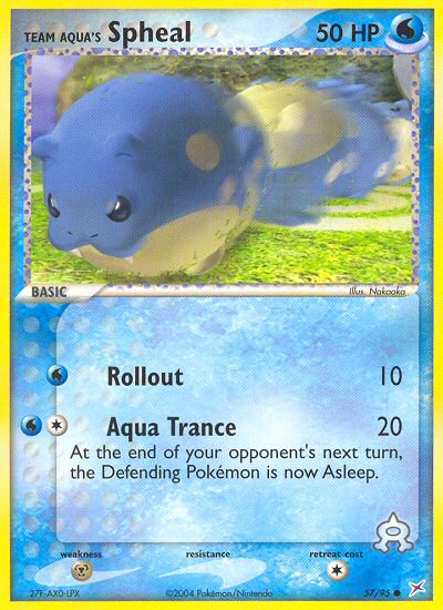 Team Aqua's Spheal – Team Magma vs Team Aqua 57/95 Pokémon card
