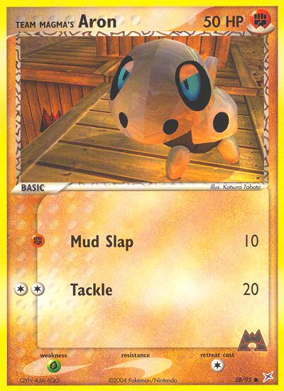 Team Magma's Aron – Team Magma vs Team Aqua 58/95 Pokémon card