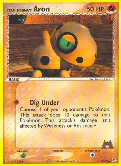 Team Magma's Aron – Team Magma vs Team Aqua 59/95 Pokémon card
