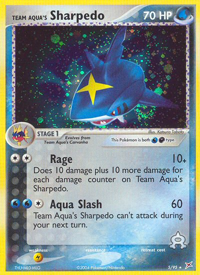 Team Aqua's Sharpedo – Team Magma vs Team Aqua 5/95 Pokémon card