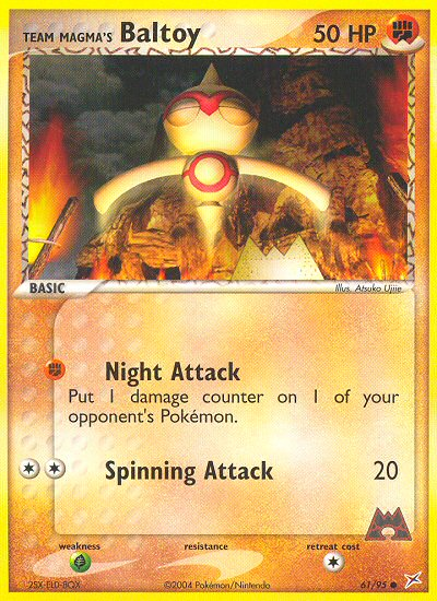Team Magma's Baltoy – Team Magma vs Team Aqua 61/95 Pokémon card