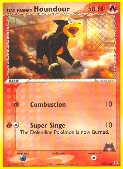 Team Magma's Houndour – Team Magma vs Team Aqua 62/95 Pokémon card