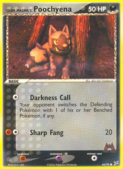 Team Magma's Poochyena – Team Magma vs Team Aqua 66/95 Pokémon card