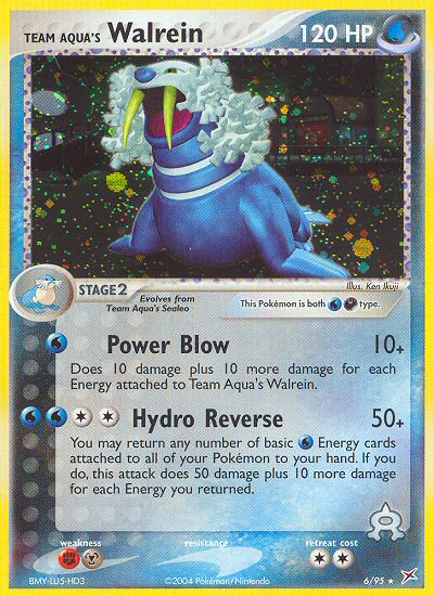 Team Aqua's Walrein – Team Magma vs Team Aqua 6/95 Pokémon card