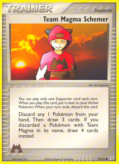 Team Magma Schemer – Team Magma vs Team Aqua 70/95 Pokémon card