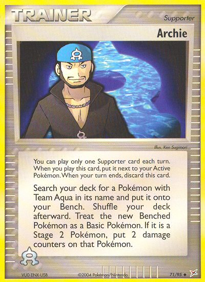 Archie – Team Magma vs Team Aqua 71/95 Pokémon card