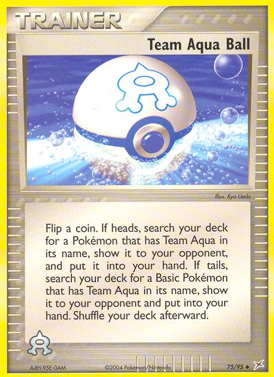 Team Aqua Ball – Team Magma vs Team Aqua 75/95 Pokémon card