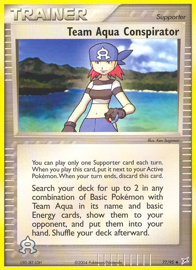 Team Aqua Conspirator – Team Magma vs Team Aqua 77/95 Pokémon card