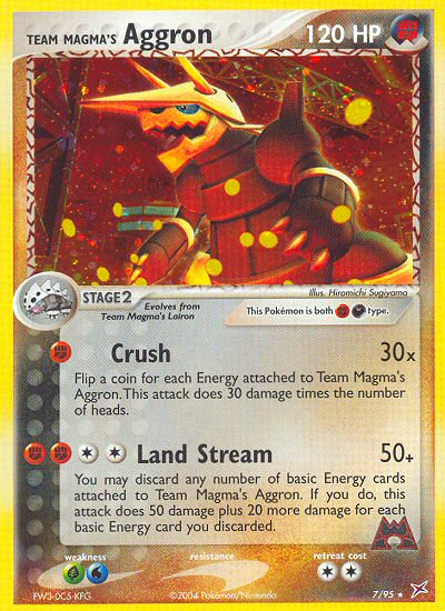 Team Magma's Aggron – Team Magma vs Team Aqua 7/95 Pokémon card