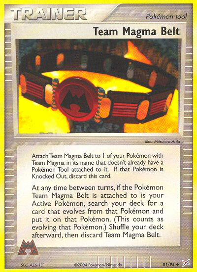 Team Magma Belt – Team Magma vs Team Aqua 81/95 Pokémon card