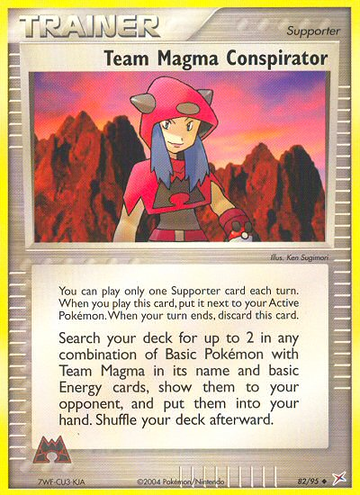 Team Magma Conspirator – Team Magma vs Team Aqua 82/95 Pokémon card