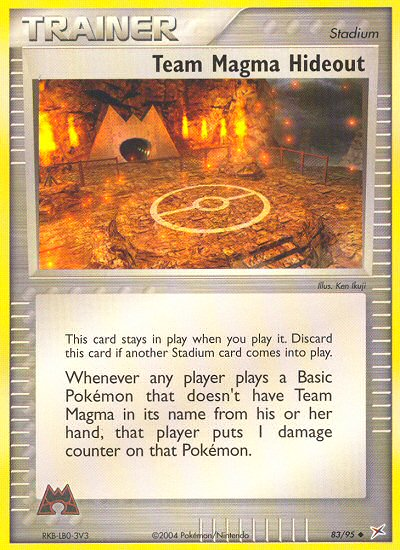 Team Magma Hideout – Team Magma vs Team Aqua 83/95 Pokémon card