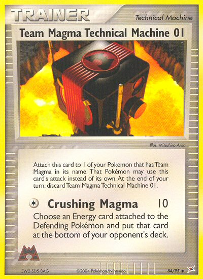 Team Magma Technical Machine 01 – Team Magma vs Team Aqua 84/95 Pokémon card