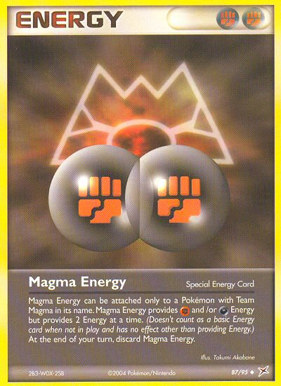 Magma Energy – Team Magma vs Team Aqua 87/95 Pokémon card