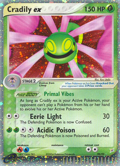 Cradily ex – Team Magma vs Team Aqua 90/95 Pokémon card