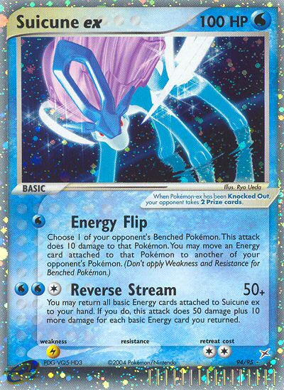 Suicune ex – Team Magma vs Team Aqua 94/95 Pokémon card