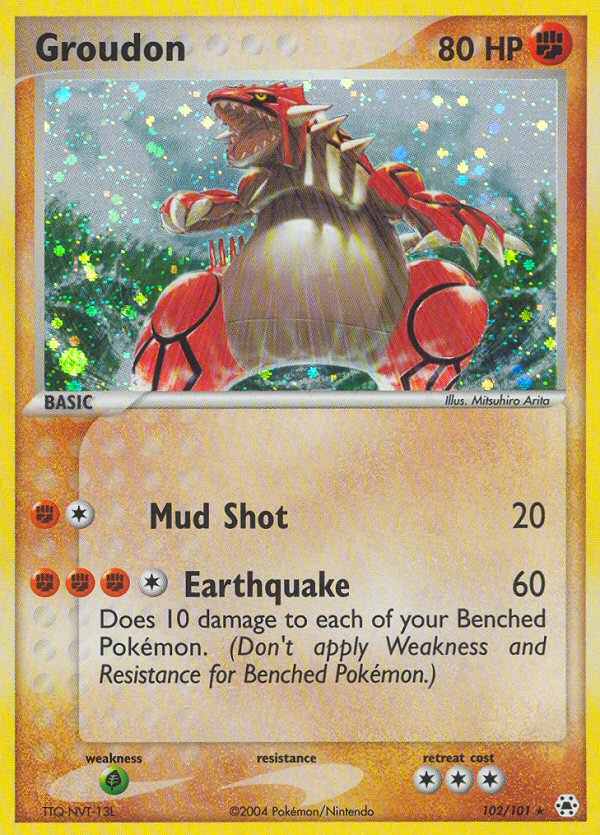Groudon – Hidden Legends 102/101 Pokémon card