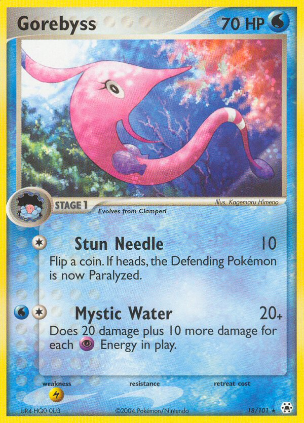 Gorebyss – Hidden Legends 18/101 Pokémon card