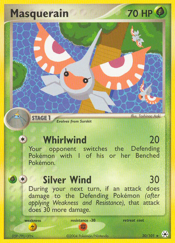 Masquerain – Hidden Legends 20/101 Pokémon card