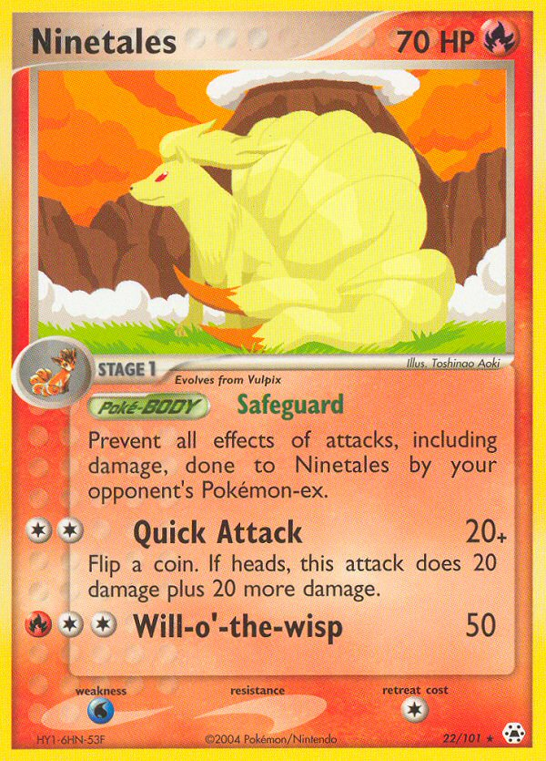Ninetales – Hidden Legends 22/101 Pokémon card