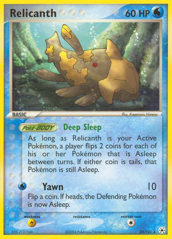 Relicanth – Hidden Legends 24/101 Pokémon card