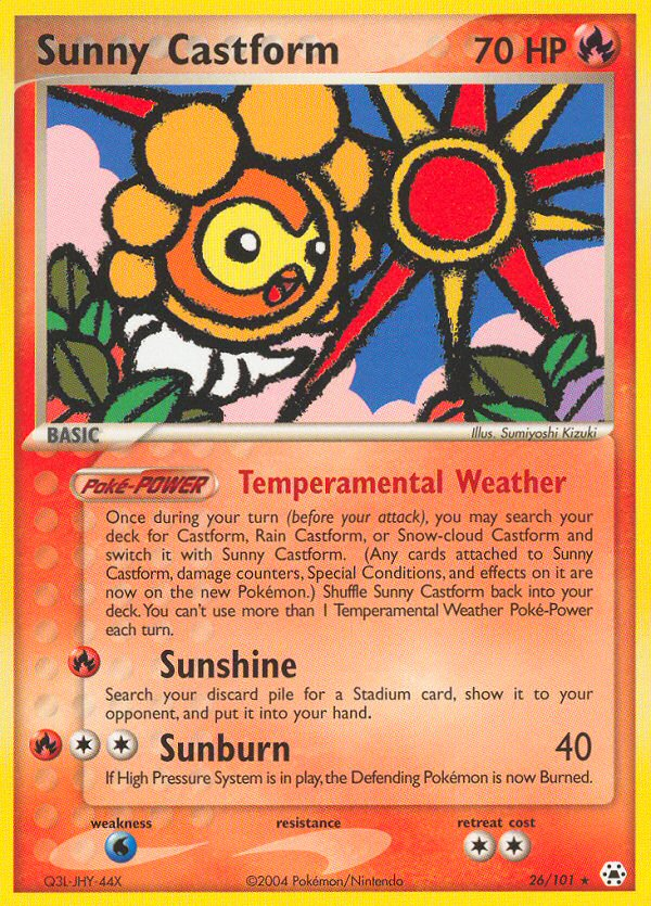 Sunny Castform – Hidden Legends 26/101 Pokémon card