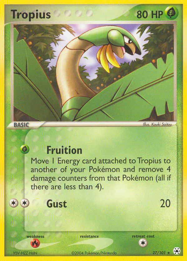 Tropius – Hidden Legends 27/101 Pokémon card